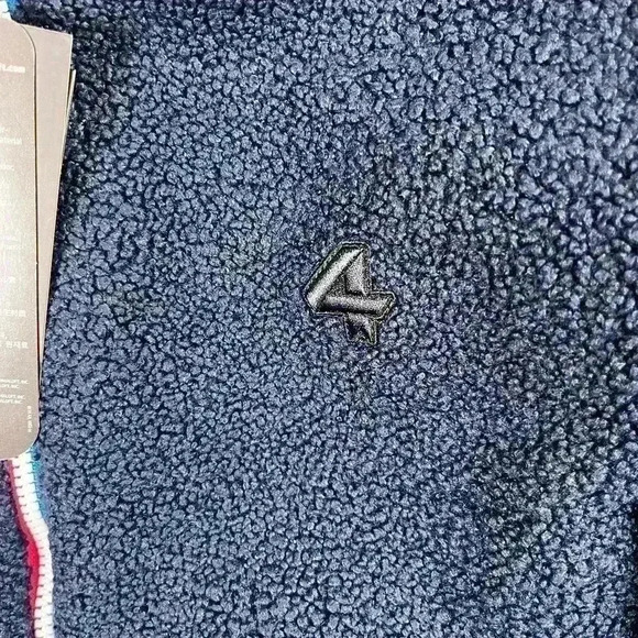 FourLaps Polar Quilted Sherpa Jacket Womens S Reversible Navy Cornflower heavy - Picture 3 of 7